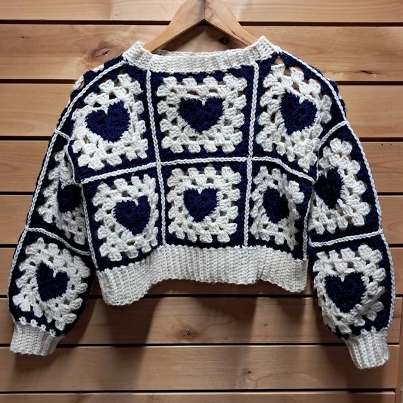 Source Unknown Other - Hand Crocheted Girls Sweater